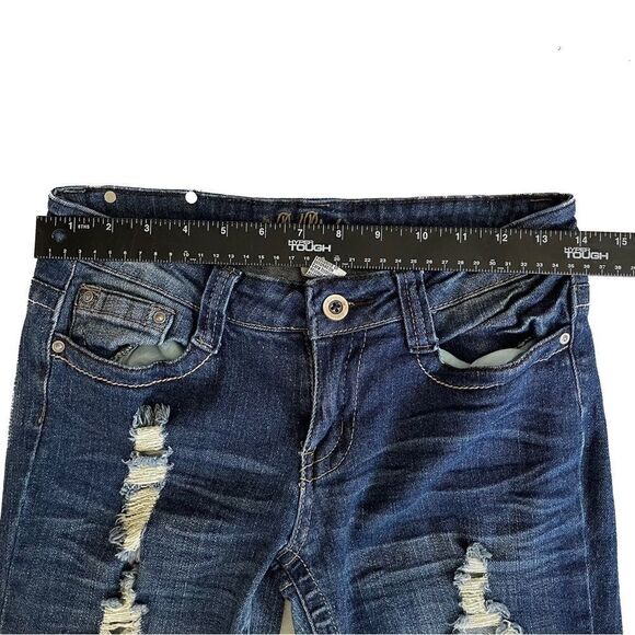 Red Rivet distressed dark denim jeans women’s size 5 - Picture 6 of 9